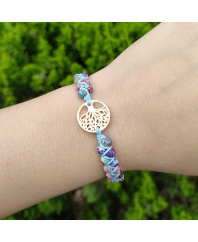 Boho Handmade Natural Stone Bead 3 Row Wide Wrap Wrist Statment Bracelet Jewelry Collection $10.57 Bangle