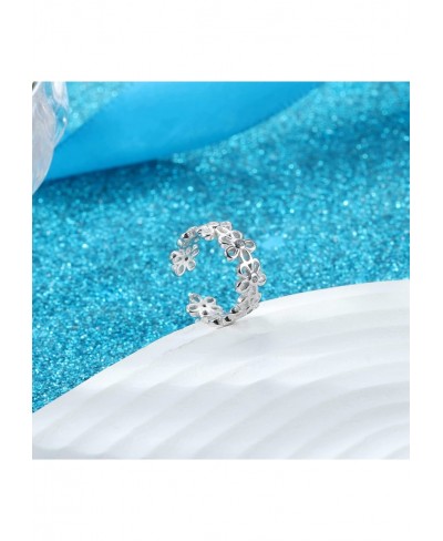 925 Sterling Silver Toe Ring for Women Adjustable Rings CZ Flower Heart Open Toe Rings $9.27 Toe Rings