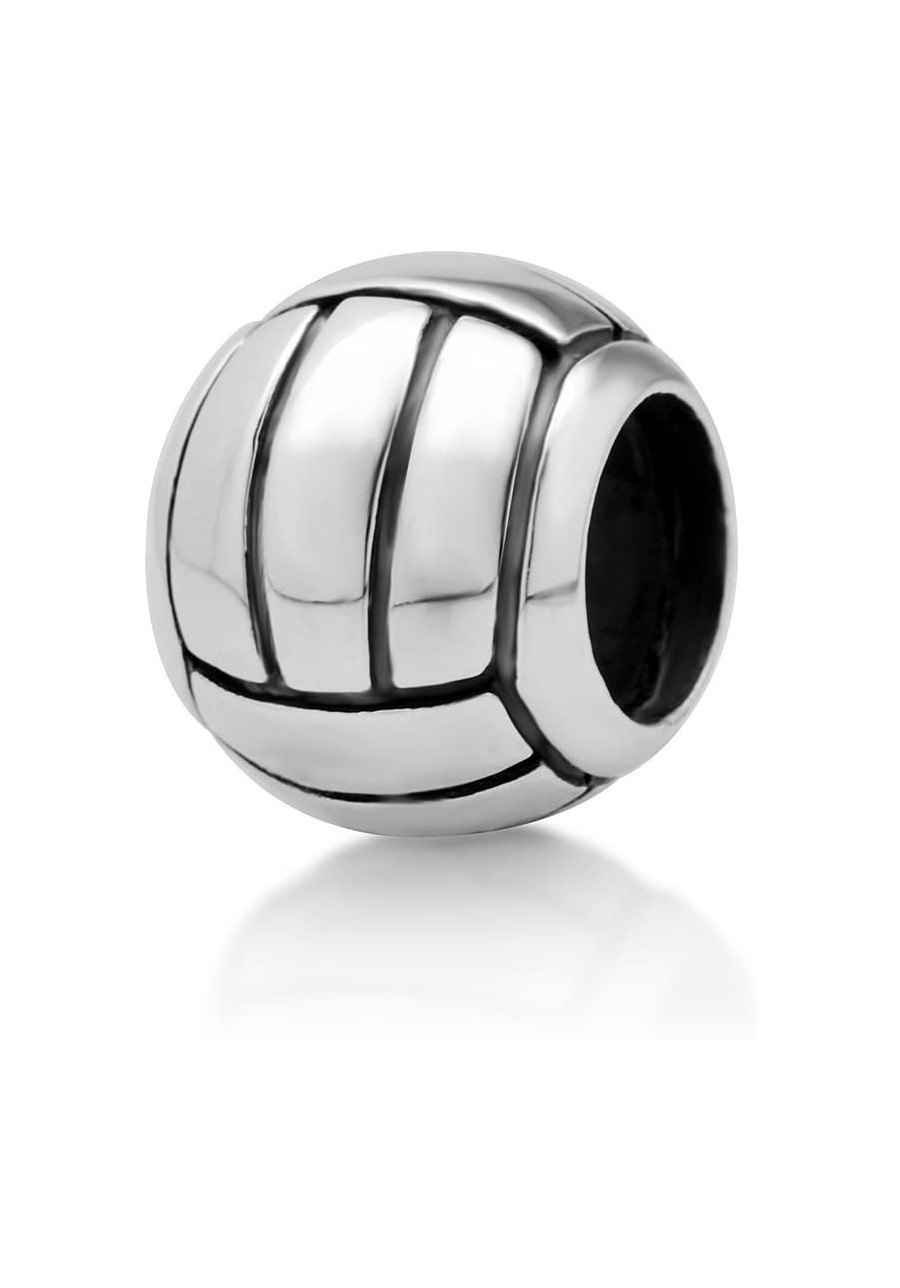 925 Sterling Silver Volleyball Bead Charm Fit Major Brand Bracelet $17.74 Charms & Charm Bracelets