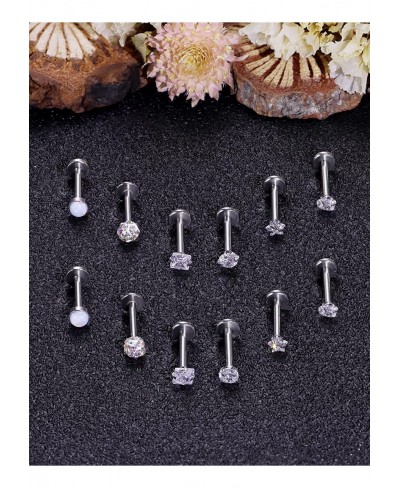 16G Lip Rings for Women Stainless Steel Lip Studs Medusa Labret Monroe Lip Ring Piercing Tragus Helix Cartilage Forward Earri...