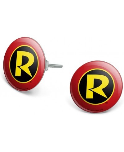 Batman Robin Logo Novelty Silver Plated Stud Earrings $12.92 Stud