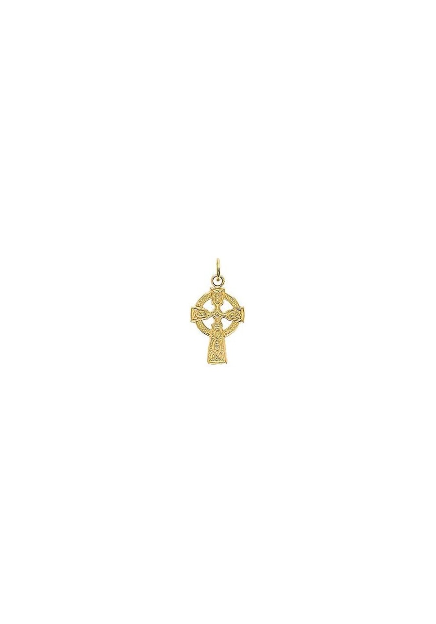 Solid 10k Gold Celtic Trinity Knot Cross Charm Pendant $34.85 Pendants & Coins