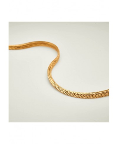 Bracelet for Women Gold Snake Chain Herringbone 18K Gold Plated Simple Jewelry $20.86 Link