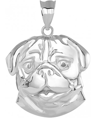 Dazzling 925 Sterling Silver Pug Dog Head Charm Pendant $23.08 Pendants & Coins