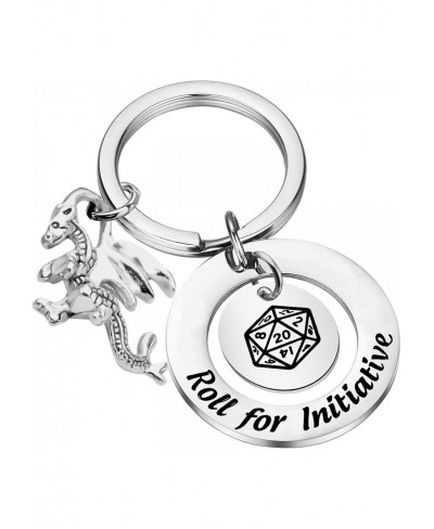 Game Inspired Keychain Dragons Jewelry Roll for Initiative RPG Gift for Gamer Keyring $13.05 Pendants & Coins