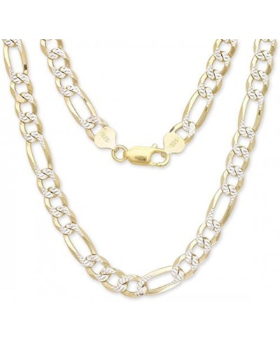 4mm Figaro Chain Two-Toned 14K Gold Plated .925 Sterling Silver $26.02 Chains