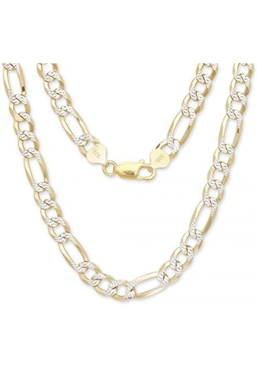 4mm Figaro Chain Two-Toned 14K Gold Plated .925 Sterling Silver $26.02 Chains