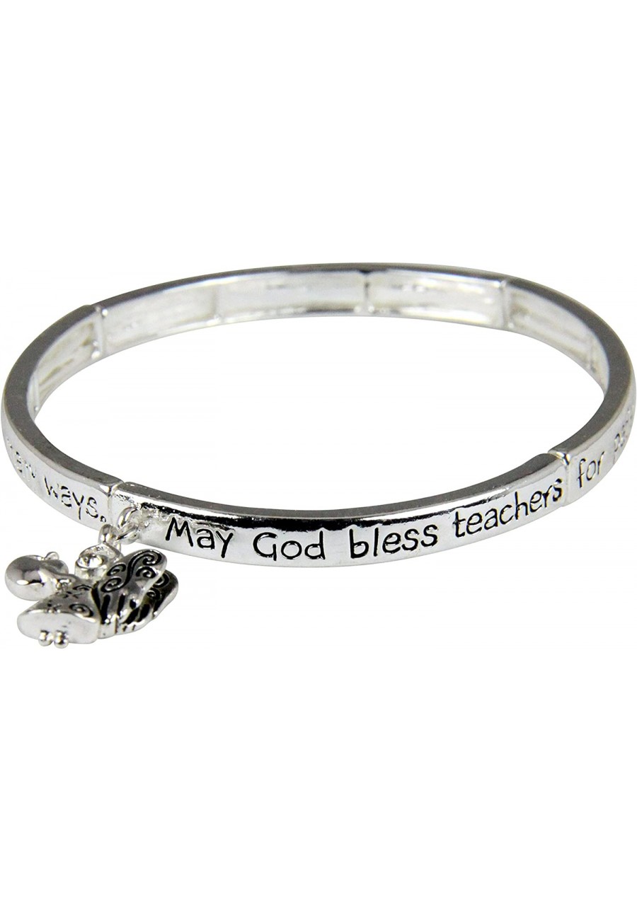 4030412 Teacher Blessing Stretch Bracelet Christian Education Year End Appreciation Gift $15.50 Strand