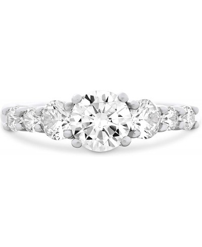 .925 Sterling Silver Round Cubic Zirconia Seven Stone Engagement or Anniversary Ring $25.41 Statement