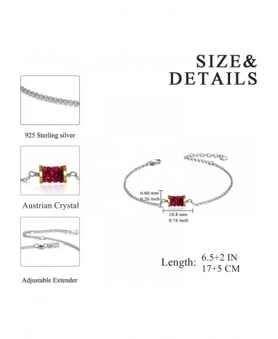 Sterling Silver Austrian Crystal Bead Bacelets for Womens Birthday Jewelry Gifts $24.87 Strand