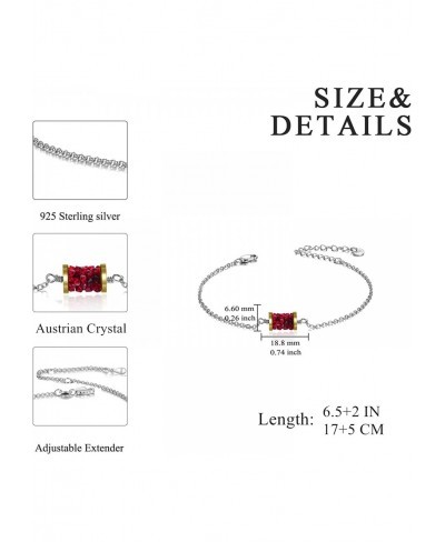 Sterling Silver Austrian Crystal Bead Bacelets for Womens Birthday Jewelry Gifts $24.87 Strand