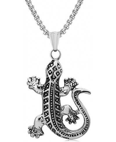 Punk Rock Stainless Steel Animal Lizard Pendant Charm Necklace $11.03 Pendant Necklaces