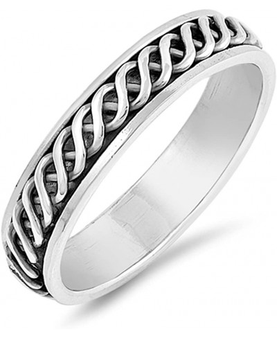 Oxidized Criss Cross Knot Spinning Ring New .925 Sterling Silver Band Sizes 7-13 $20.81 Bands