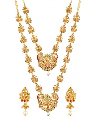 Indian Jewelry Bollywood Traditional Crystal Choker Necklaces Earrings Wedding Jewelry Set for Women $34.39 Jewelry Sets