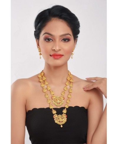 Indian Jewelry Bollywood Traditional Crystal Choker Necklaces Earrings Wedding Jewelry Set for Women $34.39 Jewelry Sets