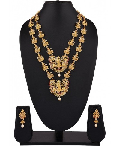 Indian Jewelry Bollywood Traditional Crystal Choker Necklaces Earrings Wedding Jewelry Set for Women $34.39 Jewelry Sets