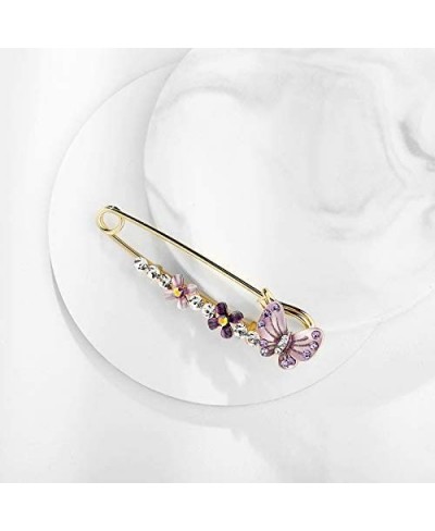 Butterfly Flower Brooch Pins Crystal Pin Enamel Pins Vintage Trend Accessories Rhinestone Crystal Brooch Alloy Lapel Pins Bro...