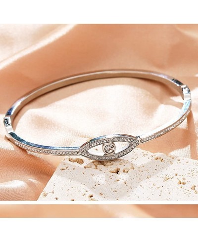 Small Size Stainless Steel Evil Eye of Gold Cocktail Party Bangle Bracelet $7.49 Bangle