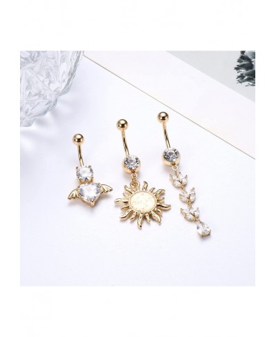 8 Pcs 14G Belly Button Rings Dangling Surgical Steel Belly Rings for Women Evil Eye CZ Navel Piercing Jewelry $14.85 Piercing...