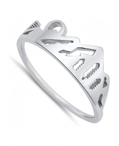 Beautiful Scenic Mountain Range Cutout Ring New .925 Sterling Silver Band Sizes 4-10 $12.06 Bands