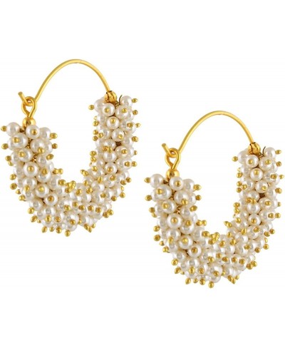 Crunchy Fashion Bollywood Stylish Traditional Indian Jewelry Meenakari Jhumka Earrings for Women $13.30 Hoop