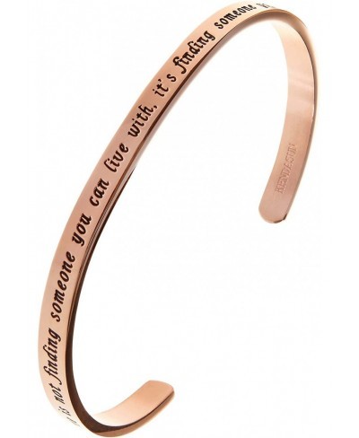 Love is not Finding Someone You can Live with. Inspirational Cuff Bracelet Bangle $11.96 Cuff