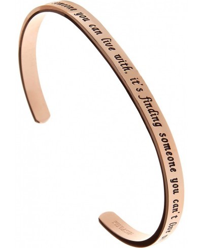 Love is not Finding Someone You can Live with. Inspirational Cuff Bracelet Bangle $11.96 Cuff