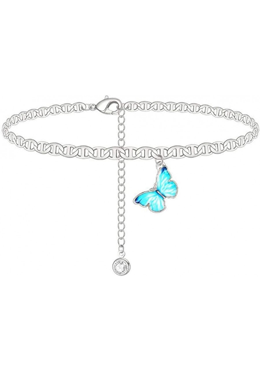 Classic Butterfly Anklet Bracelet Animals Sandal Beach Foot Chain Silver for Girls Women $6.48 Anklets