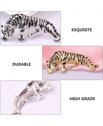 2PCS Tiger Brooch Pin Wildlife Brooch Animal Breastpin Badge Jewelry for Men Women 2022 New Year Gifts $12.37 Brooches & Pins