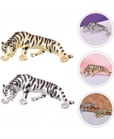 2PCS Tiger Brooch Pin Wildlife Brooch Animal Breastpin Badge Jewelry for Men Women 2022 New Year Gifts $12.37 Brooches & Pins