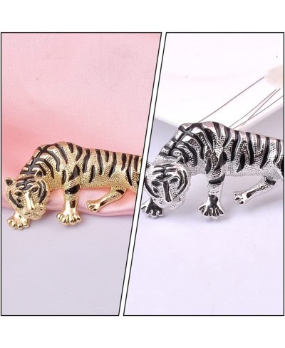 2PCS Tiger Brooch Pin Wildlife Brooch Animal Breastpin Badge Jewelry for Men Women 2022 New Year Gifts $12.37 Brooches & Pins