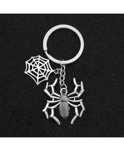 Vintage Spider and Web Charm Keychain Spider Jewelry $15.12 Pendant Necklaces