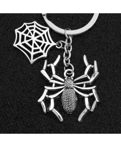 Vintage Spider and Web Charm Keychain Spider Jewelry $15.12 Pendant Necklaces