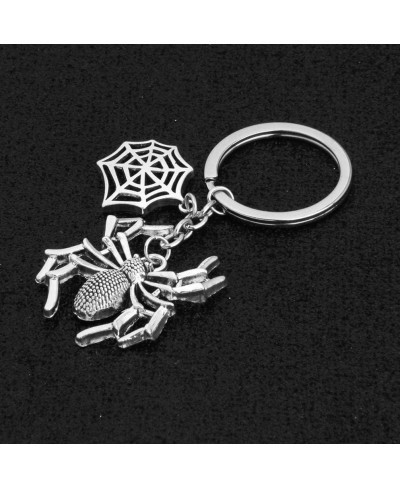 Vintage Spider and Web Charm Keychain Spider Jewelry $15.12 Pendant Necklaces