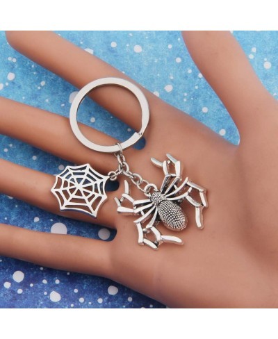 Vintage Spider and Web Charm Keychain Spider Jewelry $15.12 Pendant Necklaces