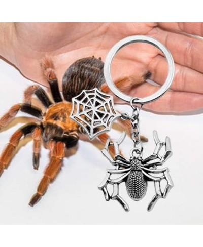 Vintage Spider and Web Charm Keychain Spider Jewelry $15.12 Pendant Necklaces