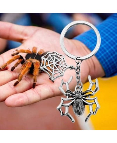 Vintage Spider and Web Charm Keychain Spider Jewelry $15.12 Pendant Necklaces