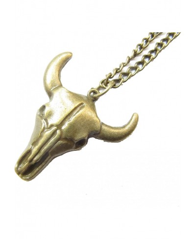 Bull Pendant ox Head Necklace Antique Bronze Heavy Thick Bulls Cows Heads Charms Pendant Necklace $8.04 Lockets