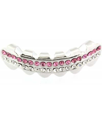 Hip Hop Platinum Silver Removeable Mouth Grillz Set (Top & Bottom) Pink Lolipop $15.29 Dental Grills