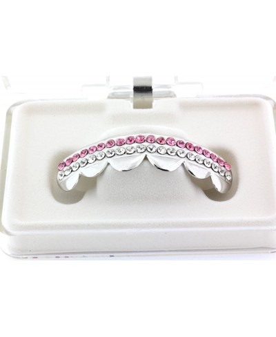 Hip Hop Platinum Silver Removeable Mouth Grillz Set (Top & Bottom) Pink Lolipop $15.29 Dental Grills