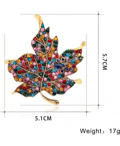 Womens Color Diamond Rhinestone Maple Leaf Brooch Pin $13.39 Brooches & Pins