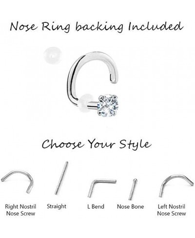 Rose Gold-Tone316L Surgical Steel Anchor Nose Stud Ring 20G $12.11 Piercing Jewelry