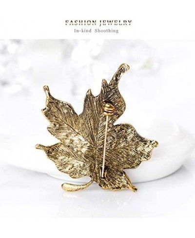 Womens Color Diamond Rhinestone Maple Leaf Brooch Pin $13.39 Brooches & Pins