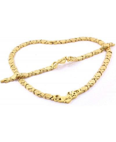 I Love You Gold Tone HUGS and Kisses Necklace & Bracelet Set XOXO Starburst 20 Long $27.88 Jewelry Sets