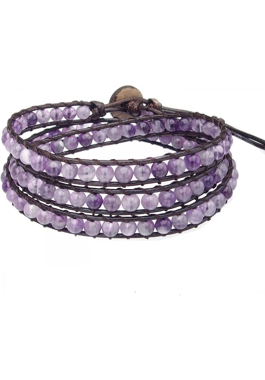 Wrap Bracelets for Women beaded Stone Adjustable Bracelet women's wrap bracelets Gemstone Crystal Bohemian Handmade $16.32 Wrap