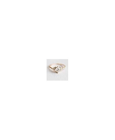 siamsmile Tiny Crystal Ring Gold Color Ring Dainty Ring Stackable Ring for Women Size 6-10 (9) $7.60 Stacking