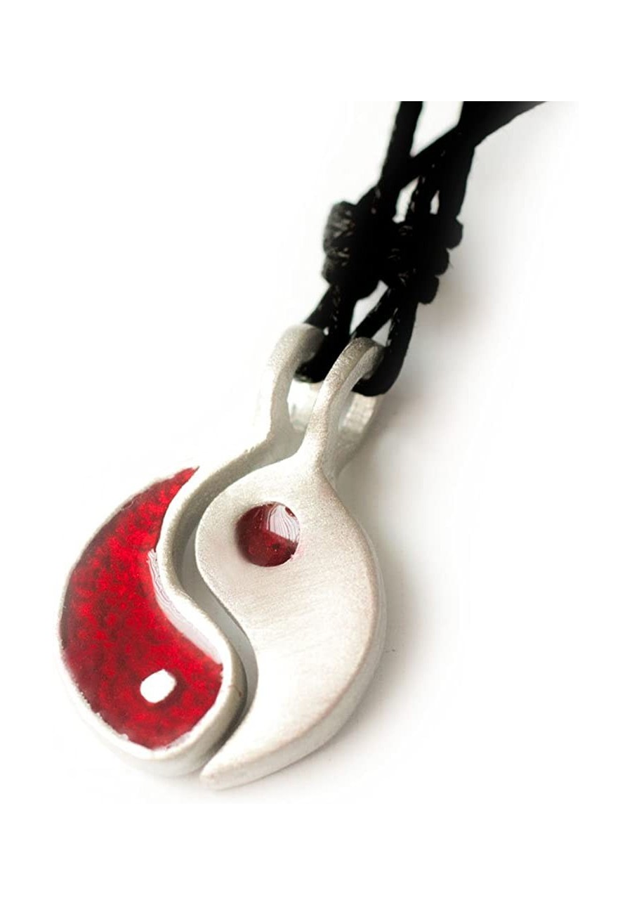 Colorful Ying Yang (2 Necklaces) Silver Pewter Necklace Pendant Jewelry $8.60 Pendants & Coins