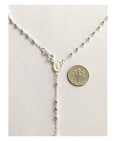 925 Sterling Silver Italian ROSARY-20 Long 3MM / Rosario DE Plata ESTERLINA 925-20" Largo 3MM $31.38 Chains