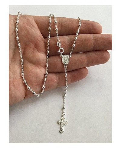 925 Sterling Silver Italian ROSARY-20 Long 3MM / Rosario DE Plata ESTERLINA 925-20" Largo 3MM $31.38 Chains