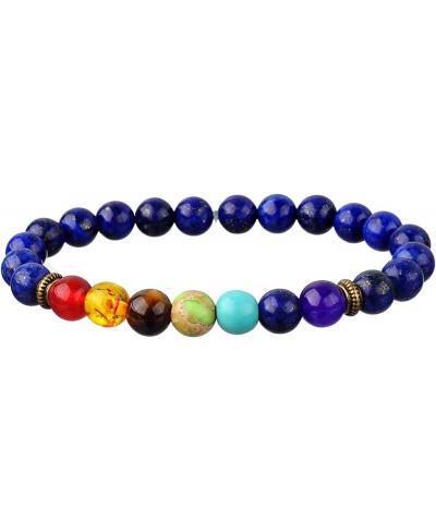 Energy Bracelet 7 Charka Colorful Tiger Eye Stretch Bead Bracelet $11.19 Link